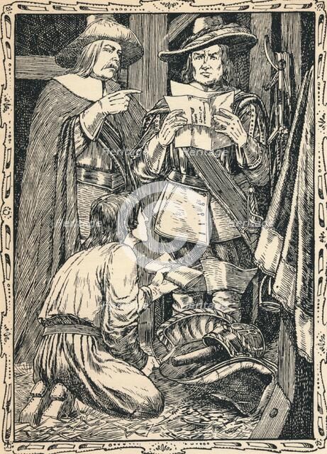 Finding Charles First's Correspondence, 1902. Artist: Patten Wilson