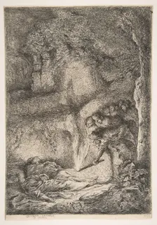 Finding of the bodies of Saints Peter and Paul, ca. 1647-51. Creator: Giovanni Benedetto Castiglione