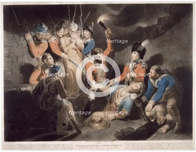 Finding of the Body of Tippoo Sultan..., 1799, (1800).  Creator: Samuel William Reynolds.