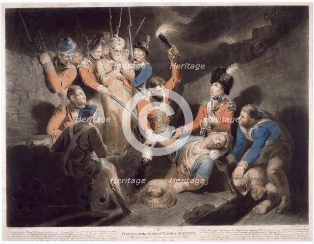 Finding of the Body of Tippoo Sultan..., 1799, (1800).  Creator: Samuel William Reynolds.