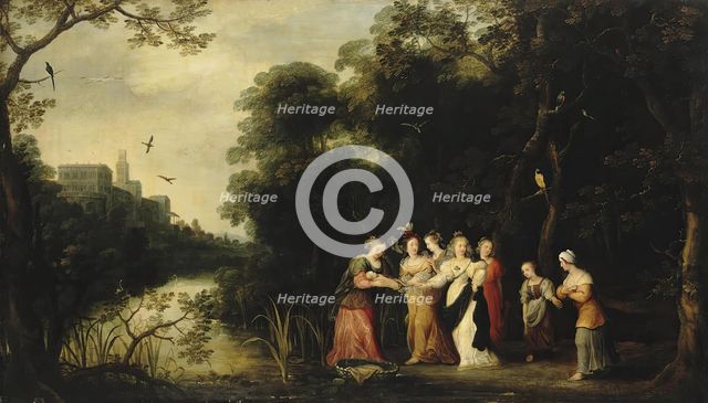 Finding of Moses, 1621. Creator: Abraham Govaerts.