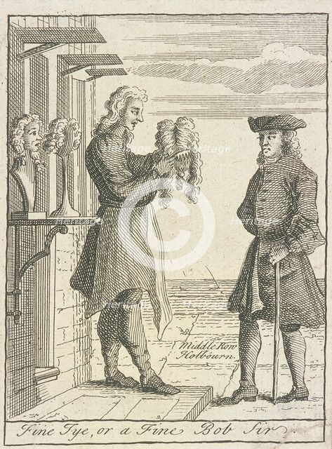 'Fine Tye, or a Fine Bob Sir', Cries of London, (c1688?). Artist: Anon