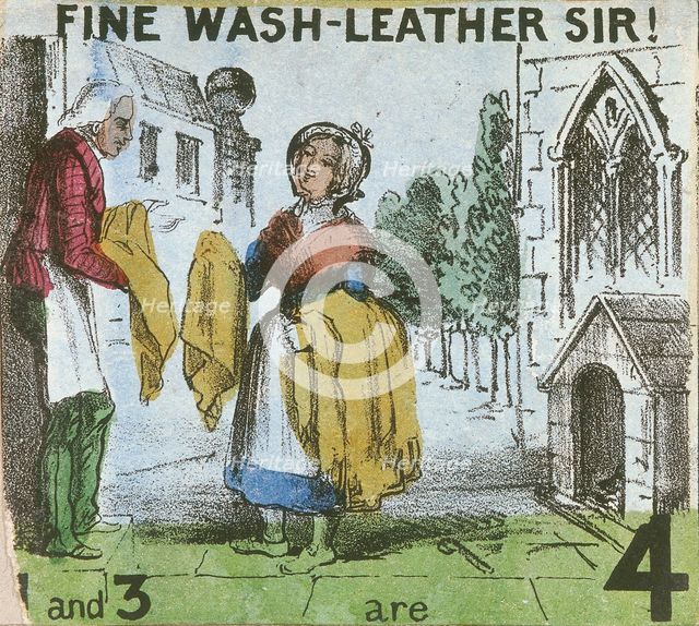 'Fine Wash-leather Sir!', Cries of London, c1840. Artist: TH Jones