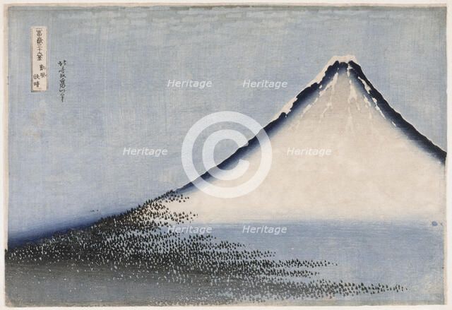 Fine Wind, Clear Weather, variant edition, from the series Thirty-six Views of Mount Fuji , c. 1831. Creator: Hokusai, Katsushika (1760-1849).