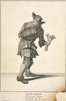 Fine Writeing Inke Cries of London, (c1688?). Artist: Pierce Tempest