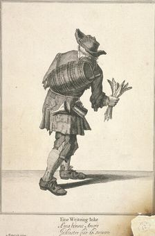 Fine Writeing Inke Cries of London, (c1688?). Artist: Pierce Tempest