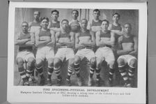 Fine specimen- physical development; Hampton Institute champions of 1912, showing a strong..., 1917. Creator: Unknown