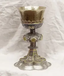 Finely crafted chalice in the vestry of the Ipatievsky Monastery, Kostroma, 1911. Creator: Sergey Mikhaylovich Prokudin-Gorsky