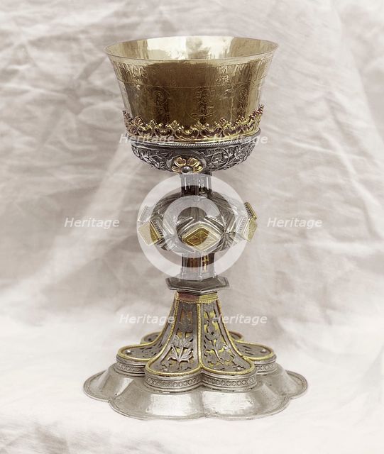 Finely crafted chalice in the vestry of the Ipatievsky Monastery, Kostroma, 1911. Creator: Sergey Mikhaylovich Prokudin-Gorsky.