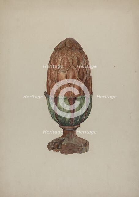 Finial, c. 1940. Creator: Marian Page.