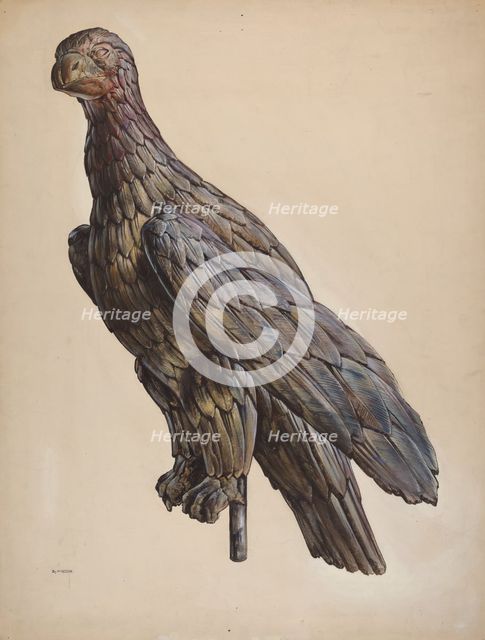Finial Eagle, c. 1937. Creator: James McLellan.