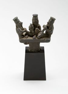 Finial for Pin or Blade Depicting Figures Shearing a Llama, A.D. 1450/1532. Creator: Unknown