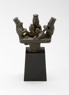 Finial for Pin or Blade Depicting Figures Shearing a Llama, A.D. 1450/1532. Creator: Unknown