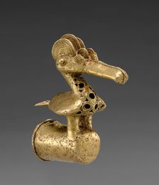 Finial with Long-Beaked Bird, 400-1000. Creator: Unknown