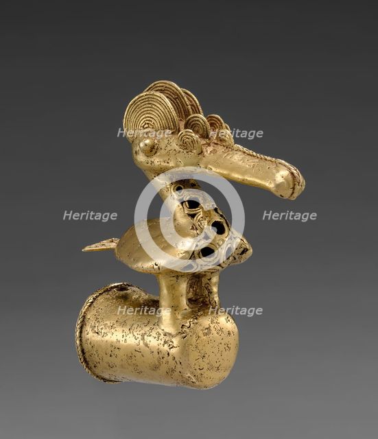 Finial with Long-Beaked Bird, 400-1000. Creator: Unknown.