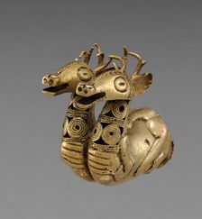 Finial with Two Deer, 400-1000. Creator: Unknown