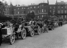 Finish of the Thousand Mile trial in Whitehall, London, 1900. Creator: Unknown