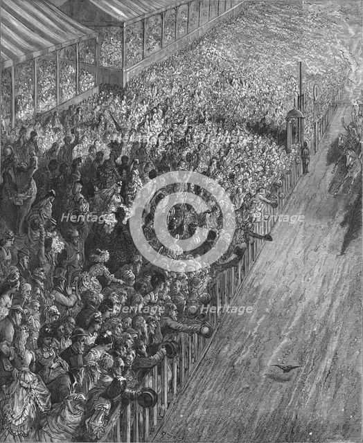 'Finish of the Race', 1872. Artist: Adolphe François Pannemaker.