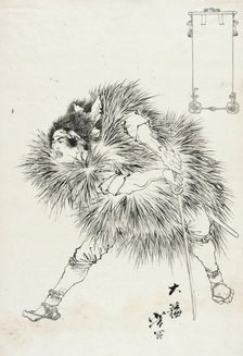 Finished Drawing of a Warrior, c1878. Creator: Tsukioka Yoshitoshi