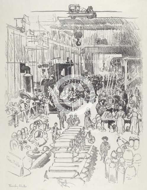 Finishing Shells, 1916. Creator: Joseph Pennell.