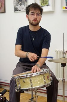 Finn Genockey, Ruta Di Trio, Clocktower Cafe Jazz Club, Croydon, London, 24 July 2025. Creator: Brian O'Connor