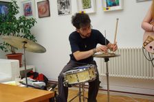 Finn Genockey, Ruta Di Trio, Clocktower Cafe Jazz Club, Croydon, London, 24 July 2025. Creator: Brian O'Connor
