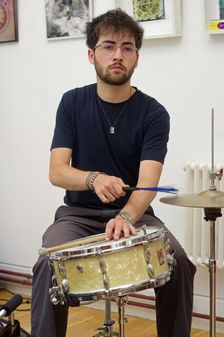 Finn Genockey, Ruta Di Trio, Clocktower Cafe Jazz Club, Croydon, London, 24 July 2025. Creator: Brian O'Connor