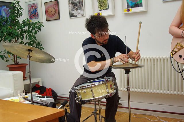 Finn Genockey, Ruta Di Trio, Clocktower Cafe Jazz Club, Croydon, London, 24 July 2025. Creator: Brian O'Connor.