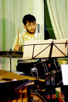 Finn Genockey, Stan Sulzmann’s Neon Orchestra, Watermill Jazz Club, Dorking, Surrey, Nov 2023. Creator: Brian O'Connor