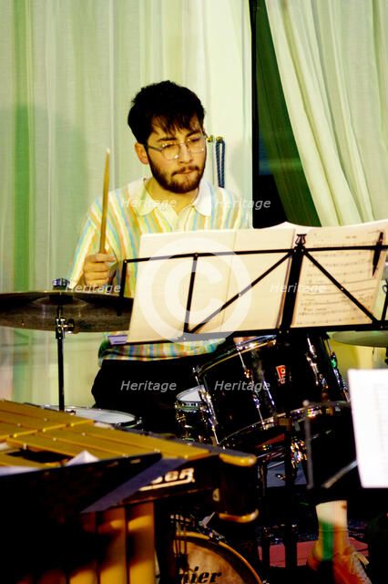 Finn Genockey, Stan Sulzmann’s Neon Orchestra, Watermill Jazz Club, Dorking, Surrey, Nov 2023. Creator: Brian O'Connor.