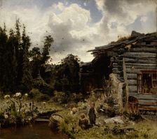 Finnish Hop Garden, 1860. Creator: Werner Holmberg