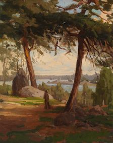 Finnish landscape, sketch, 1873. Creator: Fanny Churberg