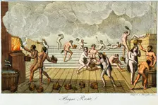 Finnish or Russian bath, 19th century. Creator: Unknown