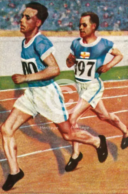 Finnish runners Ville Ritola and Paavo Nurmi, 1928. Creator: Unknown.