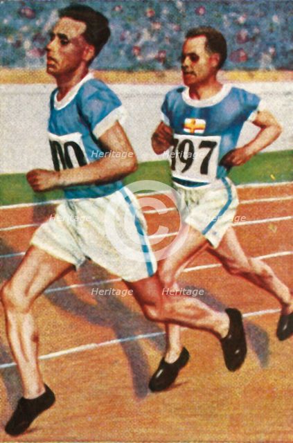Finnish runners Ville Ritola and Paavo Nurmi, 1928. Creator: Unknown.