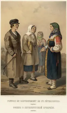 Finns of the St. Petersburg province. (Izhorians), 1862. Creator: Karlis Huns