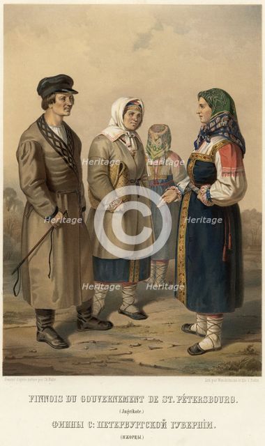 Finns of the St. Petersburg province. (Izhorians), 1862. Creator: Karlis Huns.