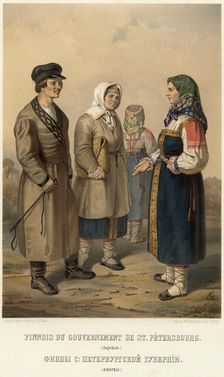 Finns of the St. Petersburg province. (Izhorians), 1862. Creator: Karlis Huns
