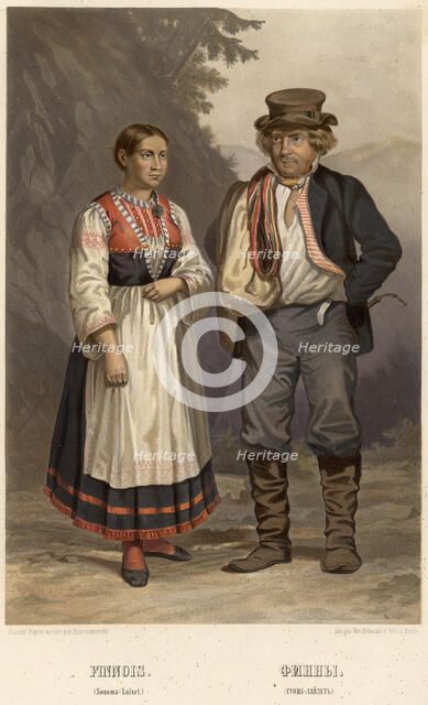 Finns. (Suoma-layzet), 1862. Creator: A Derzhanovskii.