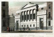 Finsbury Chapel, City of London, 1827.Artist: Thomas Barber