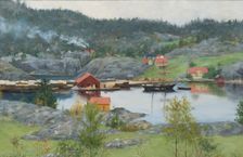 Fiord Landscape, 1882. Creator: Sofie Werenskiold