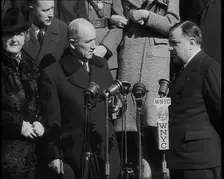 Fiorello H. La Guardia, Mayor of New York City Introducing Edvard Benes, Former President..., 1930s. Creator: British Pathe Ltd