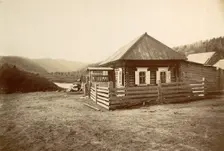 Fir house in the village of Beloretsky, 1909. Creator: Nikolai Georgievich Katanaev