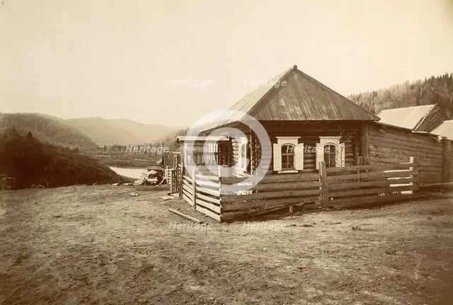 Fir house in the village of Beloretsky, 1909. Creator: Nikolai Georgievich Katanaev.