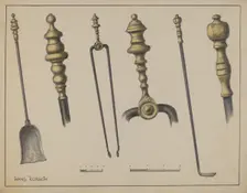 Fire Tools, c. 1937. Creator: Hans Korsch