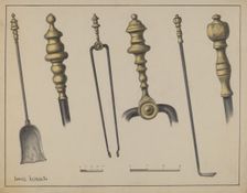 Fire Tools, c. 1937. Creator: Hans Korsch