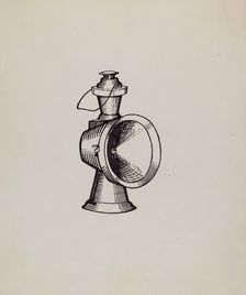 Fire Truck Headlight, c. 1936. Creator: Florence Huston
