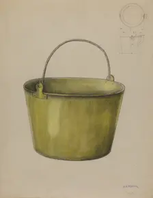 Fire Water Pail, c. 1936. Creator: Herbert Marsh