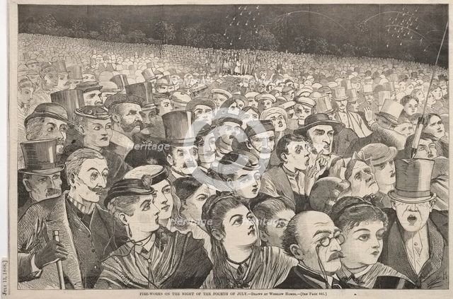 Fire-Works on the Night of the Fourth of July, 1868. Creator: Winslow Homer (American, 1836-1910).