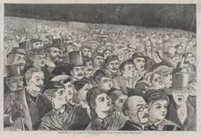 Fire-Works on the Night of the Fourth of July (Harper's Weekly, Vol. XII), July 11, 1868. Creator: Unknown